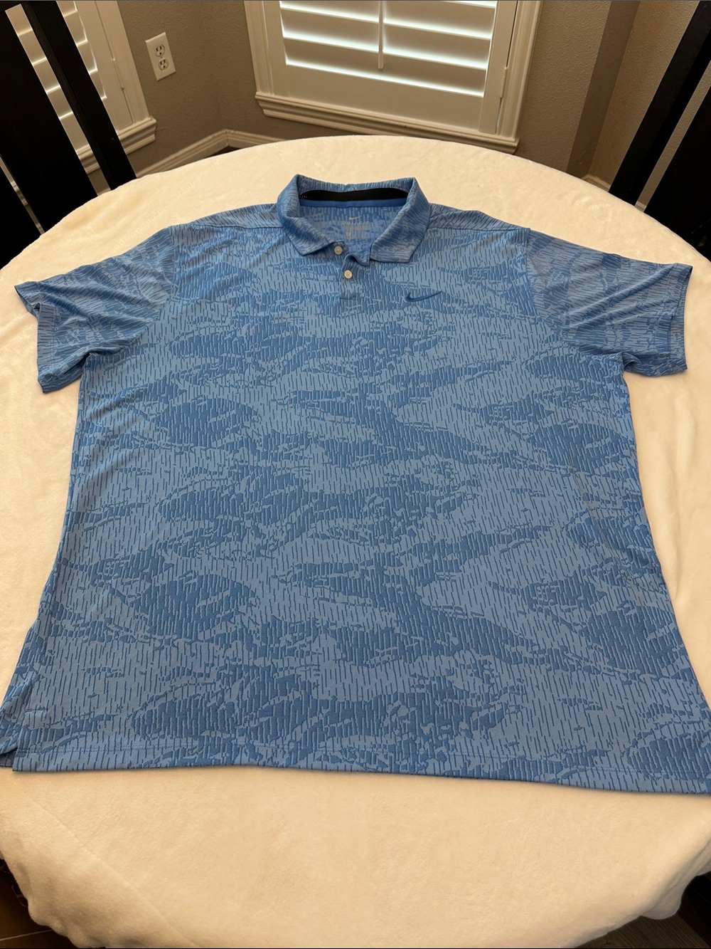 Men’s Nike blue print polo size XXL